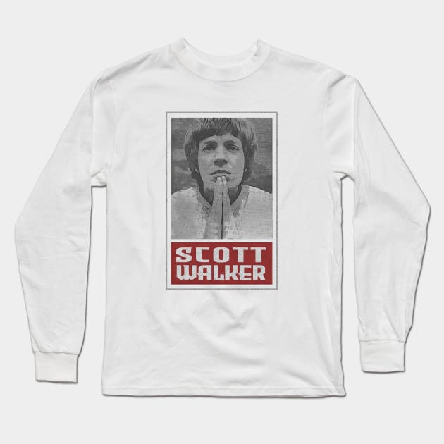 Scott Walker 80s Vintage FanArt Long Sleeve T-Shirt by VintageMimi